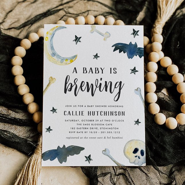 Ett Baby brinner | Cute Halloween Baby Shower Inbjudningar (Skapare uppladdad)