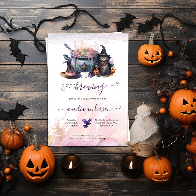 Ett Baby brinner | Cute Halloween Baby Shower Inbjudningar (Skapare uppladdad)