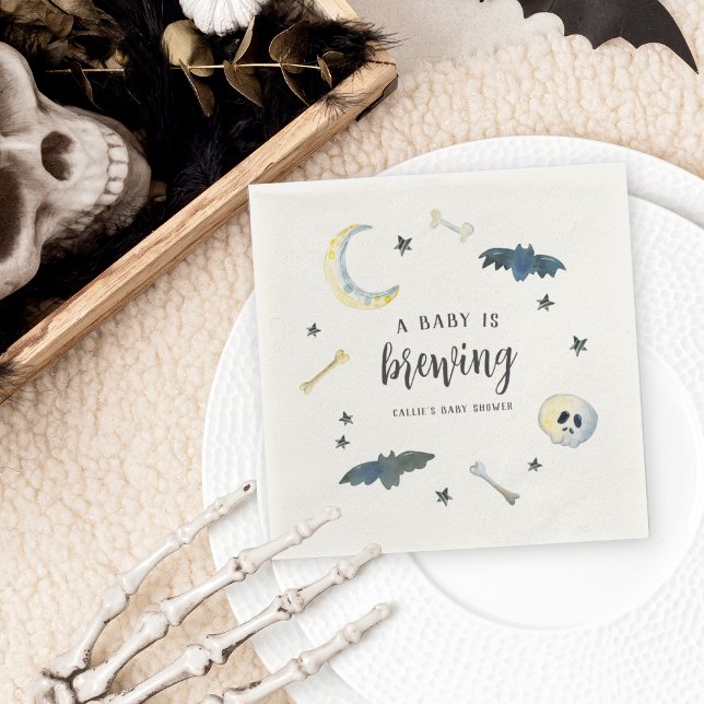 Ett Baby brinner | Cute Halloween Baby Shower Pappersservett (Skapare uppladdad)