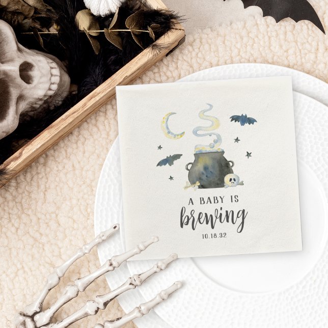 Ett Baby brinner | Cute Halloween Baby Shower Pappersservett (Skapare uppladdad)