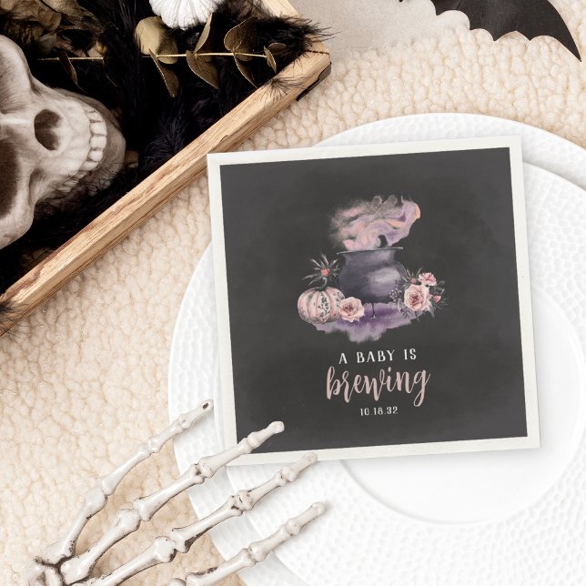 Ett Baby brinner | Cute Halloween Baby Shower Pappersservett (Skapare uppladdad)