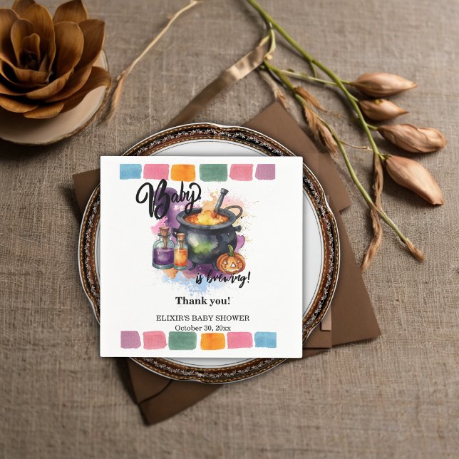 Ett Baby brinner | Cute Halloween Baby Shower Pappersservett (Skapare uppladdad)