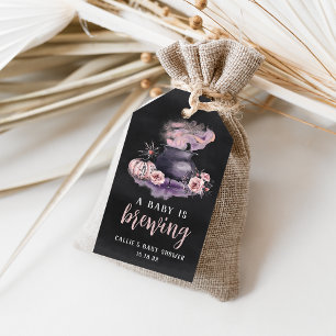 Ett Baby brinner Cute Halloween Baby Shower Presentetikett