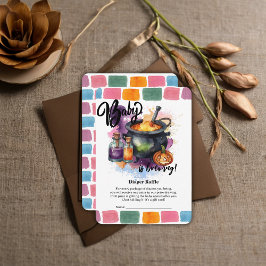 Ett Baby brinner | Cute Halloween Baby Shower Tilläggskort