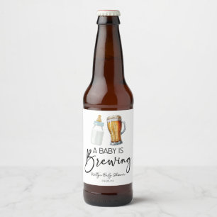 Ett Baby brinner Flaska Beer Glass Baby Shower Ölflaska Etikett
