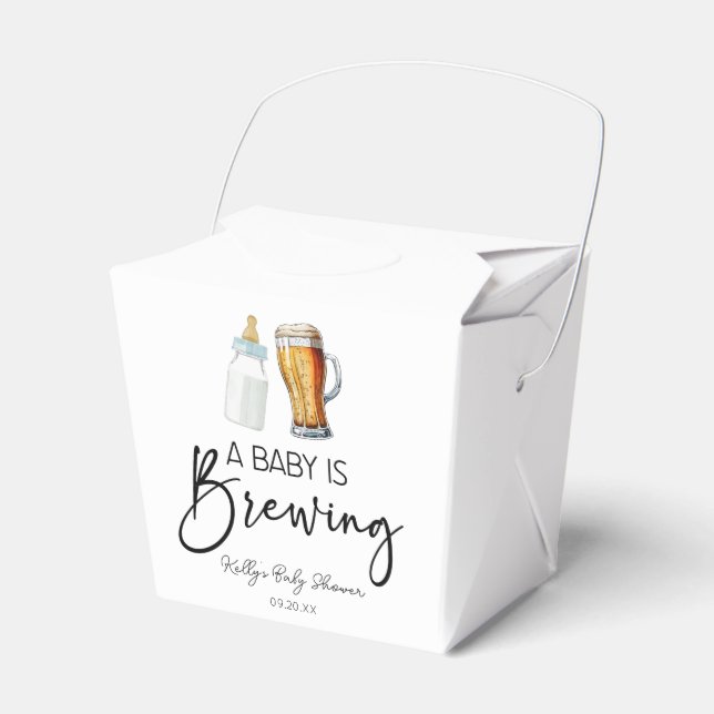 Ett Baby brinner Flaska Beer Glass Baby Shower Presentaskar (Framsidan Sidan)