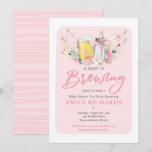 Ett Baby brinner Flaska och Beer Coed Baby Shower Inbjudningar