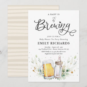 Ett Baby brinner grönt skuvött för spädbarn Inbjudningar