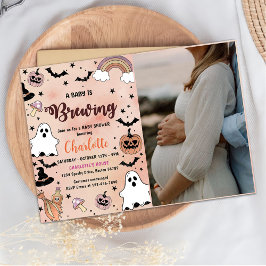 Ett Baby brinner Halloween Baby Shower Party Inbjudningar