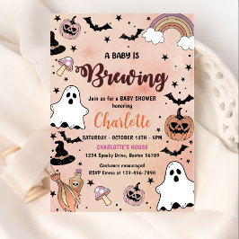 Ett Baby brinner Halloween Baby Shower Party Inbjudningar