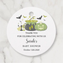 Ett Baby brinner Halloween-babyskor Gåvor Etiketter