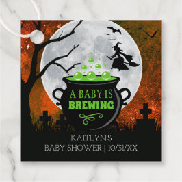 Ett Baby brinner Halloween-babyskor Gåvor Etiketter