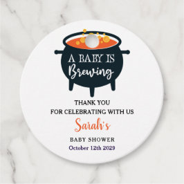 Ett Baby brinner Halloween-babyskor Gåvor Etiketter