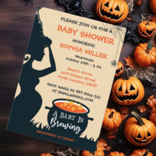 Ett Baby brinner Halloween-babyskor Inbjudningar