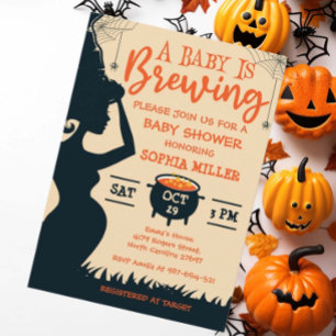 Ett Baby brinner Halloween-babyskor Inbjudningar