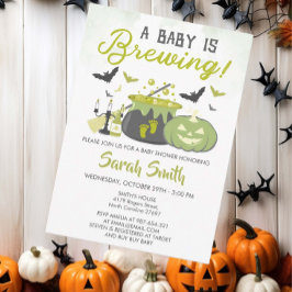 Ett Baby brinner Halloween-babyskor Inbjudningar