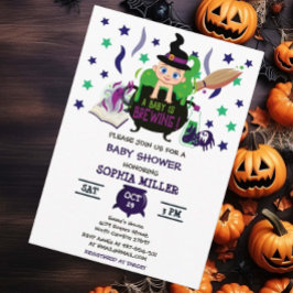 Ett Baby brinner Halloween-babyskor Inbjudningar