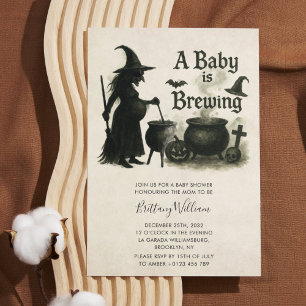 Ett Baby brinner Halloween-babyskor Inbjudningar