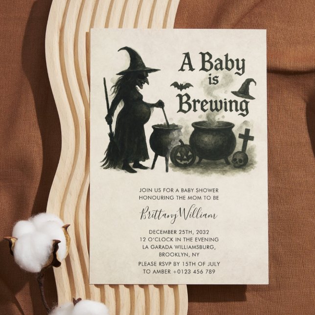 Ett Baby brinner Halloween-babyskor Inbjudningar (Skapare uppladdad)