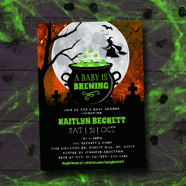 Ett Baby brinner Halloween-babyskor Inbjudningar