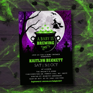 Ett Baby brinner Halloween-babyskor Inbjudningar