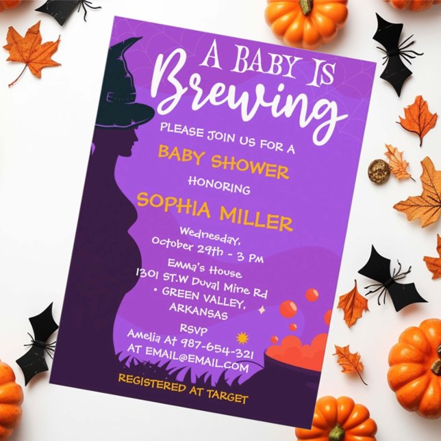 Ett Baby brinner Halloween-babyskor Inbjudningar (Skapare uppladdad)