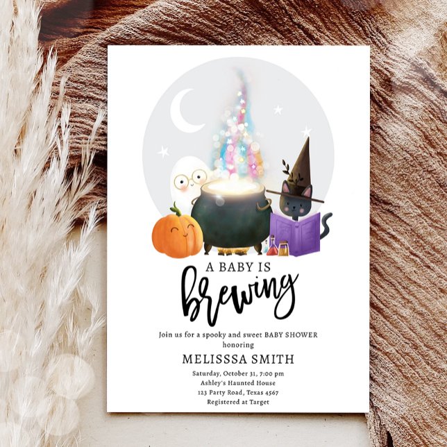 Ett Baby brinner Halloween-babyskor Inbjudningar (Skapare uppladdad)