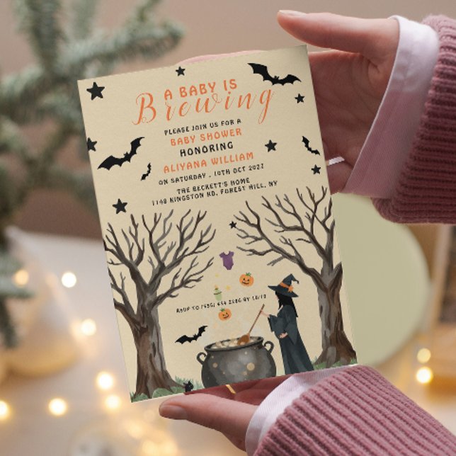 Ett Baby brinner Halloween-babyskor Inbjudningar (Skapare uppladdad)