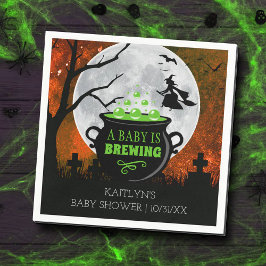 Ett Baby brinner Halloween-babyskor Pappersservett