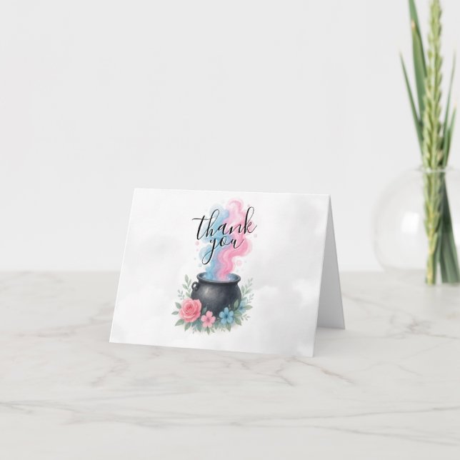 Ett Baby brinner Halloween Cauldron Tack Kort (Framsida)