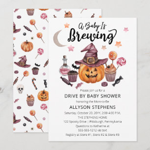 Ett Baby brinner Halloween-enheten med Shower Inbjudningar