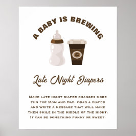 Ett Baby brinner i babyskorna sent på natten Poster