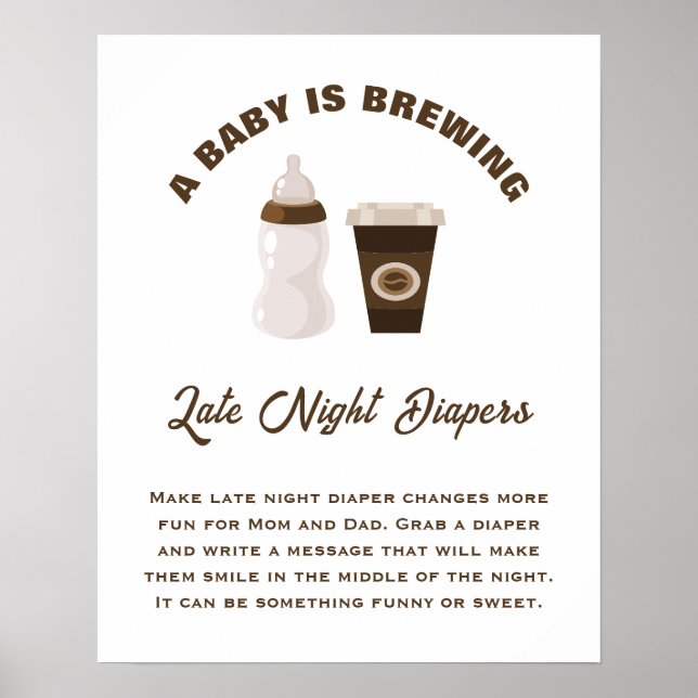 Ett Baby brinner i babyskorna sent på natten Poster (Framsidan)