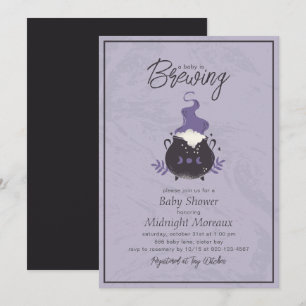Ett Baby brinner i Cute Halloween Baby Shower Inbjudningar