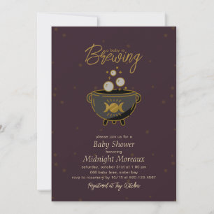 Ett Baby brinner i Cute Halloween Baby Shower Inbjudningar