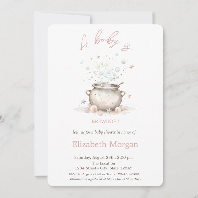 Ett Baby brinner i den strimlade Halloween Inbjudningar (Framsida)