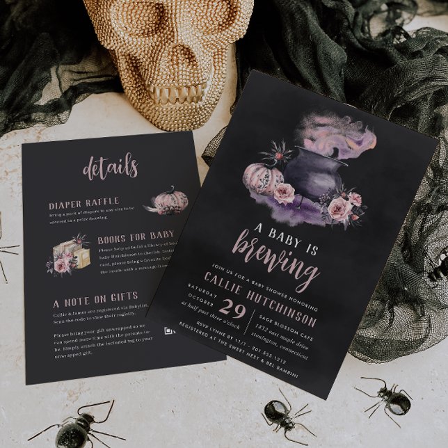 Ett Baby brinner i en Halloween-babyskabruk Inbjudningar (Skapare uppladdad)