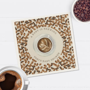 Ett Baby brinner i kaffebabyskor Napkin Pappersservett