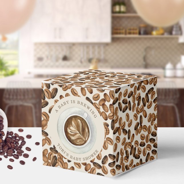 Ett Baby brinner i kaffebönor för spädbarn Presentaskar (Skapare uppladdad)