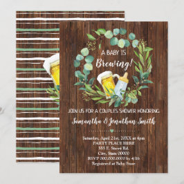 Ett Baby brinner i par babydusch Inbjudningar