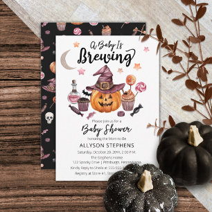 Ett Baby brinner Jack-O-Lantern Halloween Shower Inbjudningar