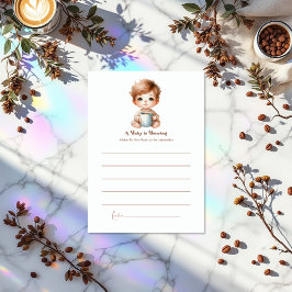 Ett Baby brinner kaffetumlare för spädbarn Rådkort