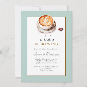 Ett Baby brinner Kopp-babyskor för kaffe Inbjudningar