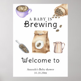 Ett Baby brinner Kopp-babyskor för kaffe Poster