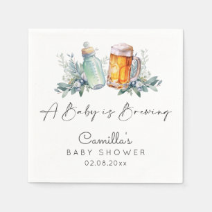 Ett Baby brinner minimalistiskt babyskor Pappersservett