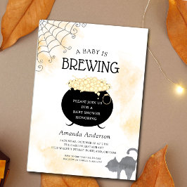Ett Baby brinner Neutralten Halloween Baby Shower Inbjudningar