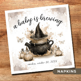 Ett Baby brinner Neutralten Halloween Baby Shower Pappersservett