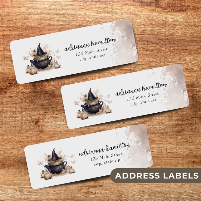 Ett Baby brinner Neutralten Halloween Baby Shower Returadress Etikett (Skapare uppladdad)