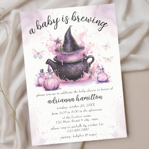 Ett Baby brinner Rosa Halloween Baby Shower Inbjudningar