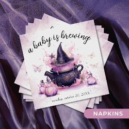 Ett Baby brinner Rosa Halloween Baby Shower Pappersservett
